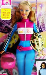 Barbie Doll I Can Be Race Car Driver Doll By Mattel New  