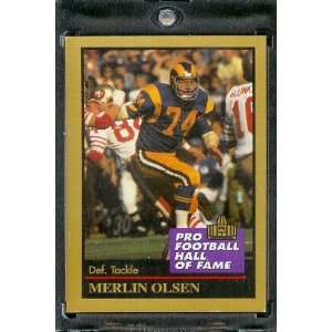  1991 ENOR Merlin Olsen Football Hall of Fame Card #110 