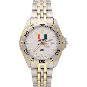 Miami Hurricanes Mens All Star Watch Stainless Steel Bracelet  