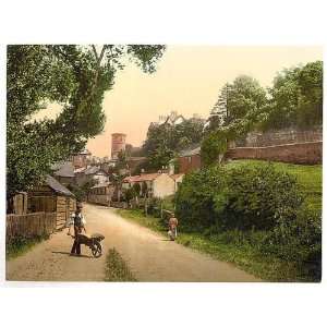   Reprint of Castle tower, Ross on Wye, England