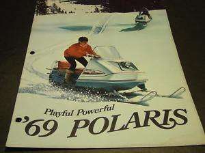 VINTAGE 1969 POLARIS SNOWMOBILE SALES BROCHURE LOOK  