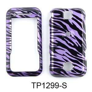  Motorola Rival A455 Case Cover Faceplate Purple Zebra 