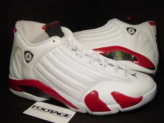 2005 Nike Air Jordan XIV 14 Retro CANDY CANE WHITE BLACK VARSITY RED 