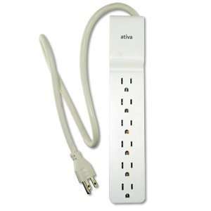  Ativa 2.5 Slim Case Surge Protector 6 Grounded Outlets 