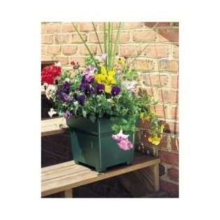 Novelty 26181 Countryside Square Tub Planter, Hunter Green, 18 Inch 