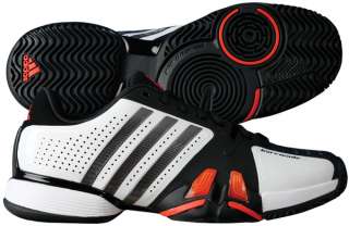 Adidas adiPower Barricade 7.0 Mens Tennis Shoe White/Black/Iron/Orange 