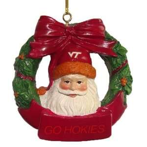 Virginia Tech Santa Wreath Ornament