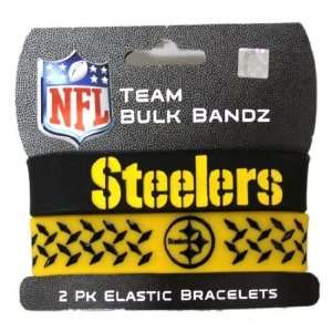 Pittsburgh Steelers Large Bulk Bandz Band Bracelet 2PK  