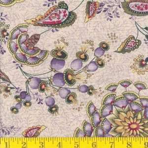  45 Wide Fandango Flourish Natural Fabric By The Yard 