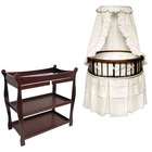 Badger Basket Special Edition Elegance Cherry Bassinet with Sleigh 