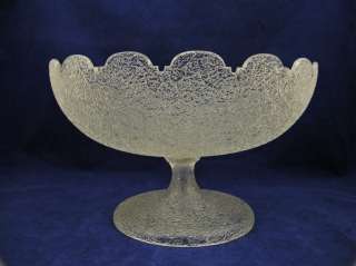 Antique Overshot EAPG Glass Fruit Bowl Compote  
