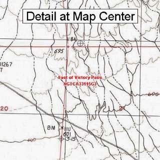 USGS Topographic Quadrangle Map   East of Victory Pass, California 
