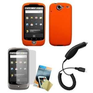   LCD Screen Guard / Protector & Car Charger for HTC Google Nexus One 1