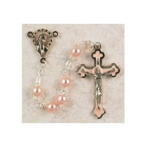  Pink Glass Baby Rosary Jewelry