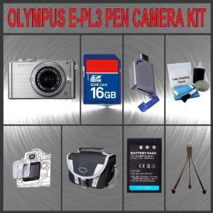 Olympus PEN E PL3 Digital Camera (Silver) W/14 42mm Lens + Huge 