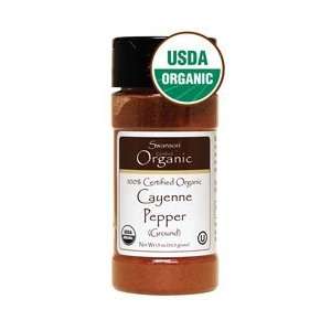 100% Certified Organic Ground Cayenne Pepper 1.5 oz (42.5 grams) Pwdr