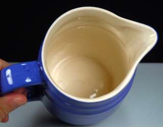Vintage Universal Potteries Blue Oxford Pottery 6 Milk Pitcher  