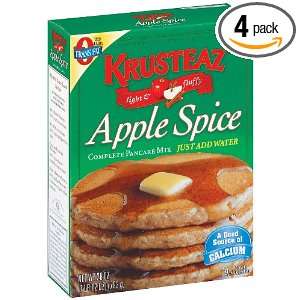 Krusteaz Harvest Apple Spice Pancake Mix, 28 Ounce Boxes (Pack of 4 