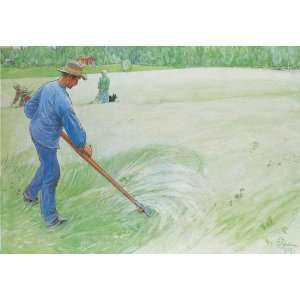  Oil Reproduction   Carl Larsson   24 x 16 inches   Mowing The Oats