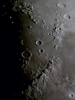 Lunar mountains and craters. Picture taken with C90 and NexImage 