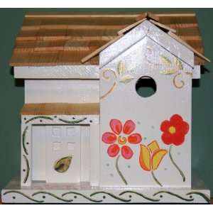  Hand Painted Floral Bird House Patio, Lawn & Garden