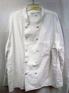 All White Chefs Coat *Pre Owned* LARGE Button Up  