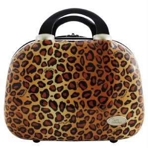 Brown Cheetah Leopard Travel Case Luggage Cosmetics Make Up Bag Jacki 