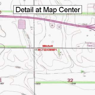 USGS Topographic Quadrangle Map   Mitchell, South Dakota (Folded 