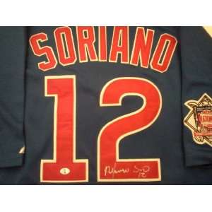 Alfonso Soriano Signed Authentic Chicago Cubs Jersey