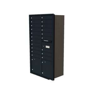 versatile™ 4C Horizontal Cluster Mailboxes in Black   Front Loading 