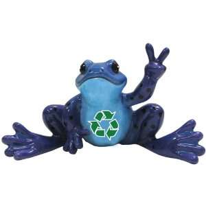 Westland Giftware Peace Frogs Ceramic Recycled Frog Figurine, 3 Inch 