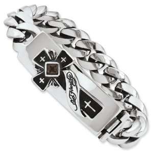 Ed Hardy Cross Bracelet/Stainless Steel Jewelry