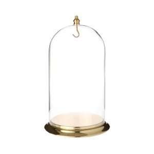  Glass Doll Dome with Brass Base with Brass Hook & Knob   4 