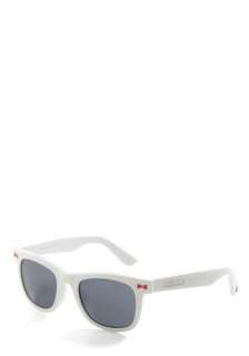 Betsey Johnson Bow Out and Play Sunglasses by Betsey Johnson   White
