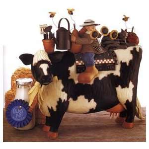 Large Cow w/Cow & Girl on Back, County Fair or Bust WW 7621  