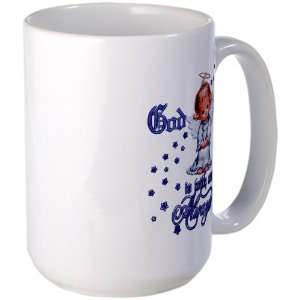  Large Mug Coffee Drink Cup God Is With Me Always Angel 