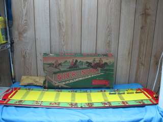 Antique Wolverine Neck and Neck Tin Horse Race Game with box  