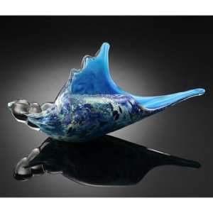  Blue Murex Shell Art Glass