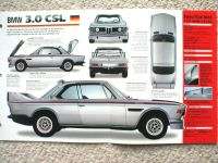 1971 1975 BMW 3.0 CSL BATMOBILE SPEC SHEET/Brochure  