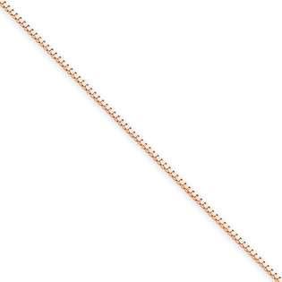 Jewelry Adviser chain bracelets 14k Rose Gold .84mm Box Link Chain at 