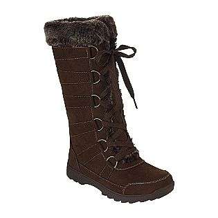   Faux Suede Boot with Fur Trim   Brown  Route 66 Shoes Womens Casual