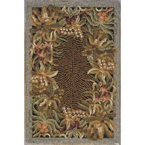  KAS Oriental Rugs Colonial Black Jungle Rectangle 5.30 x 8 
