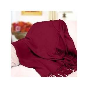 cashmere maroon throw 