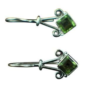  Sterling Silver Peridot Gemstone Earrings Jewelry
