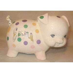  Personalized Dots Ceramic Piggy Bank