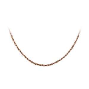  Rose Gold Plated and Sterling Silver Diamond Cut Chain, 18 