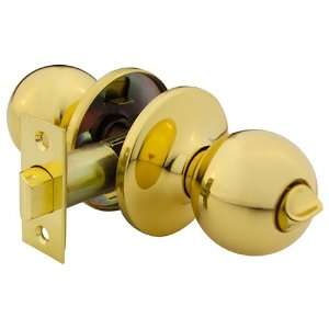 Yale 200RB C3 4 Security Barricade Ball Entry Knob, Polished Brass