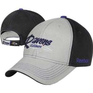 Baltimore Ravens Youth Grey Front Panel Structured Adjustable Hat 