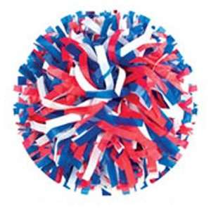  Getz Youth Cheerleaders 3 Color Mix Poms RED/WHITE/ROYAL 