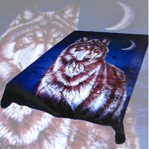  Acrylic Mink Blanket   EB318 Wolf and Moon Everything 
